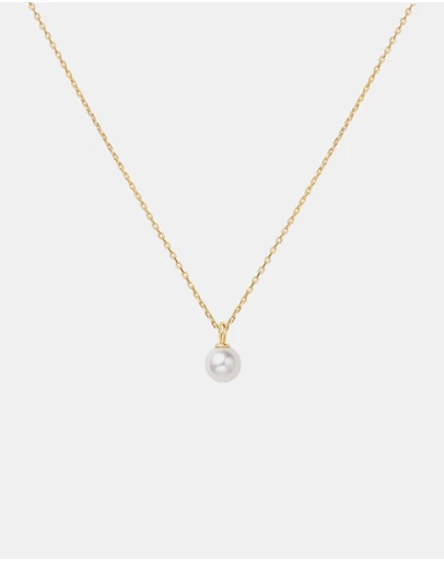 Ania Haie - Ania Haie Gold Pearl Drop Pendant Necklace
