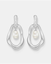 THOMAS SABO - THOMAS SABO Hoop Earrings with Freshwater Pearls In Silver