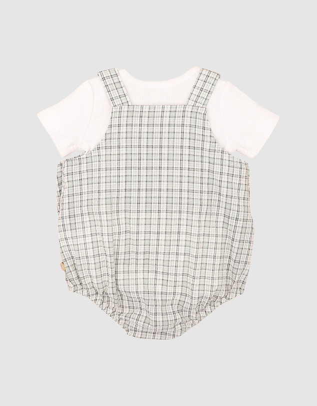 Bebe by Minihaha - Taylor Check Bodysuit Tee Set - Babies