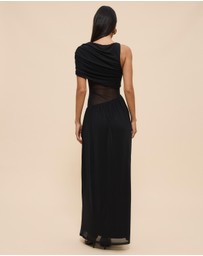 CHANCERY - Sofie Drape Shoulder Maxi Dress