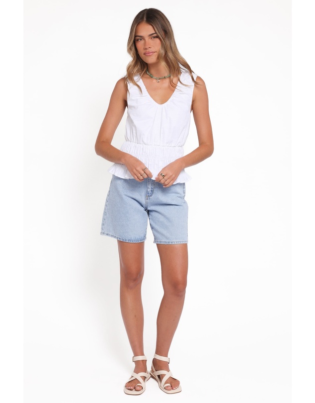 Petal & Pup - Lucilla Shirred Waist Top - White