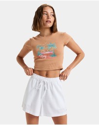 Roxy - Womens Place To Elastic Waist Shorts