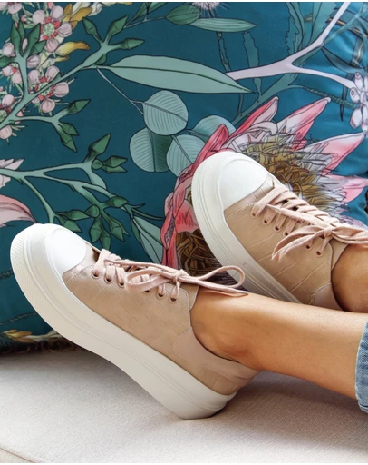 Belle & Bloom - Just A Dream Croc Leather Sneaker