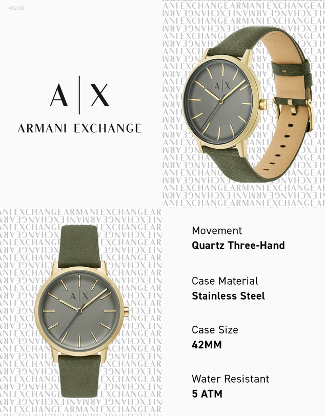 Armani Exchange - Green Analogue Watch