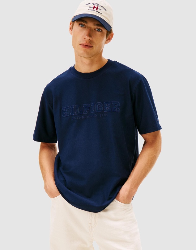 Tommy Hilfiger - Logo Embroidery Relaxed Crew Neck T-Shirt