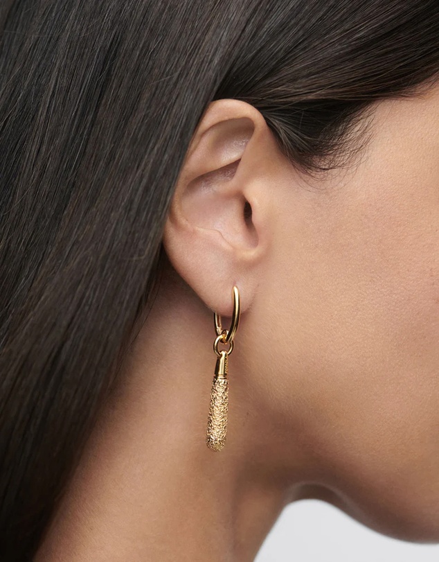 PDPAOLA - Popcorn Large Jupiter Single Hoop Earring