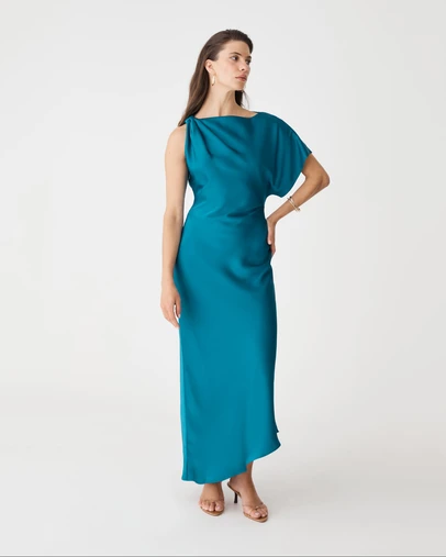 Forcast - Aurelia Asymmetric Satin Dress