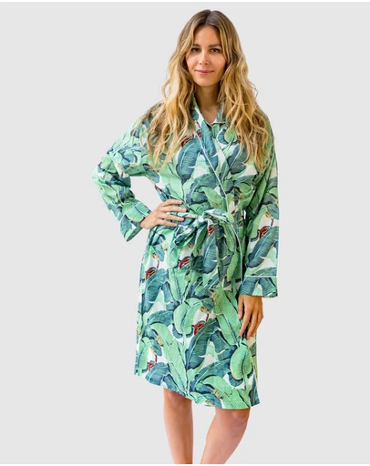 Sant And Abel - Women's Martinique® Green Banana Leaf Robe