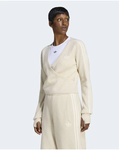 adidas Originals - ADIDAS ORIGINALS BY JENNIE KNITTED WRAP AROUND CARDIGAN Womens