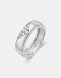 Ania Haie - Silver Pave Cubic Zirconia Bold Statement Ring