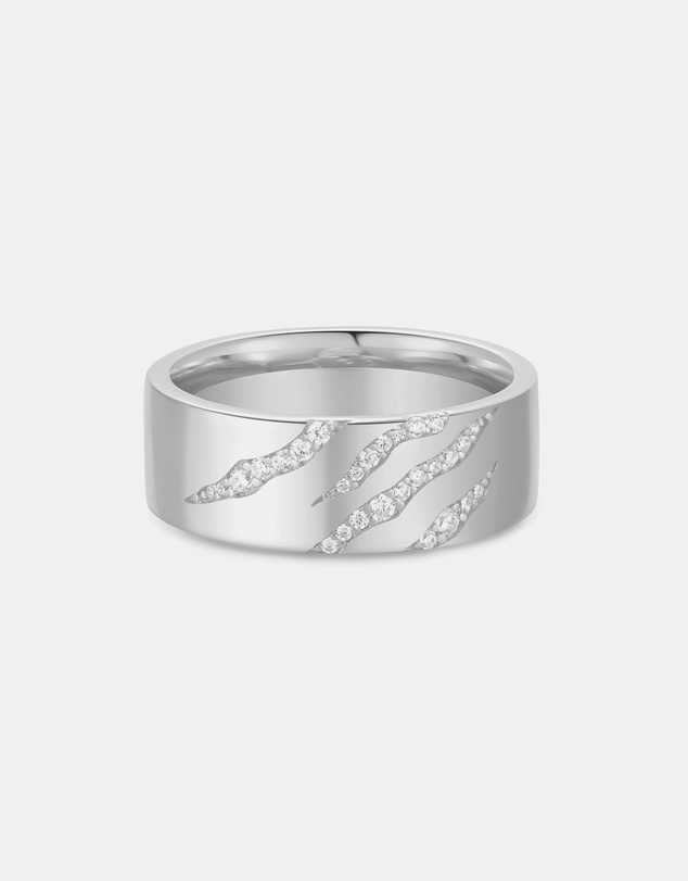 Ania Haie - Ania Haie Silver Tiger Stripe Band