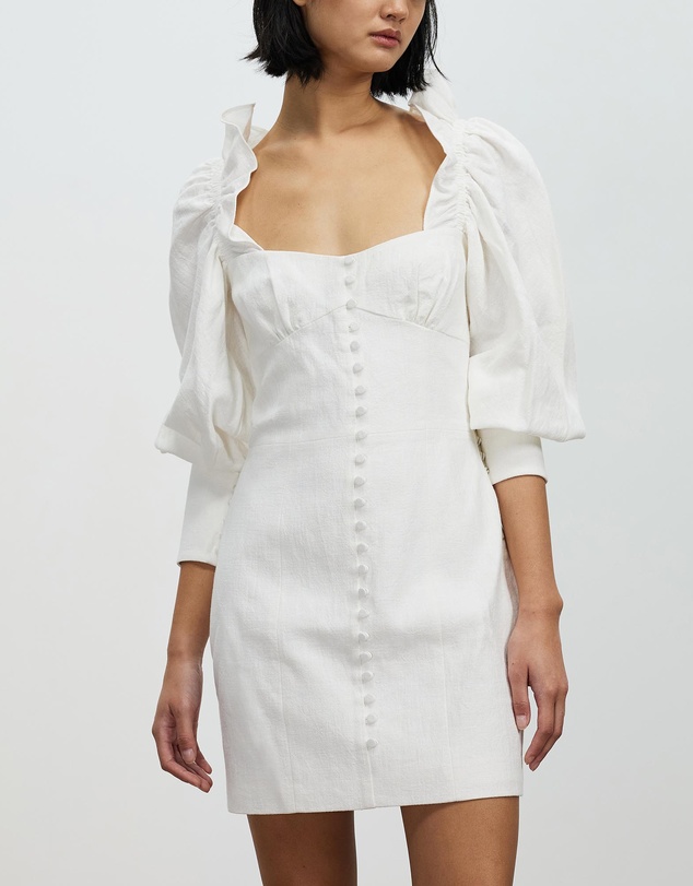 Asilio - Ruffle Long Sleeve Linen Dress