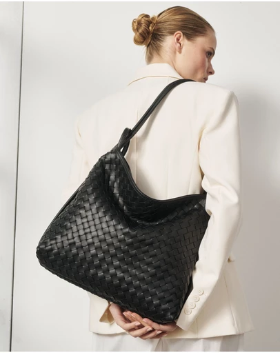 VESTIRSI - Woven Bella Convertible Backpack Black