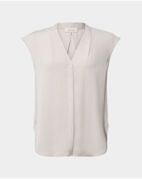 Forcast - Adelaide V-Neck Cap Sleeve Top