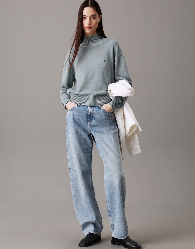 Calvin Klein Jeans - Cotton Mock Neck Jumper