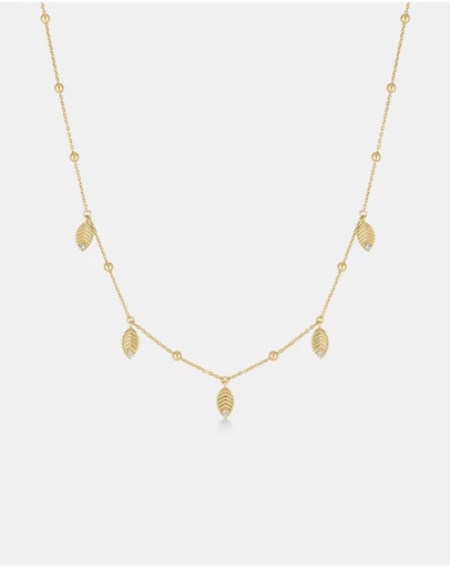 Ania Haie - Gold Leaf Station Necklace
