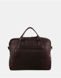 Pierre Cardin - Pierre Cardin Rustic Leather Computer Bag