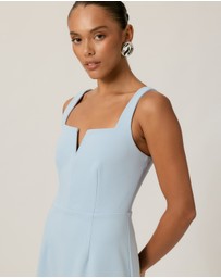 Tussah - Monique Crepe Square Neck Midi Dress