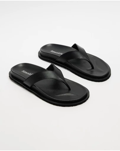 Atmos&Here - Azure Leather Thong Sandals