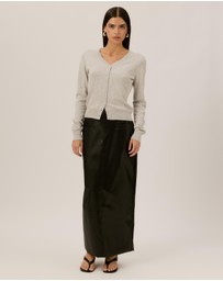 Tussah - Simone Cotton Blend V Neck Knit Cardigan