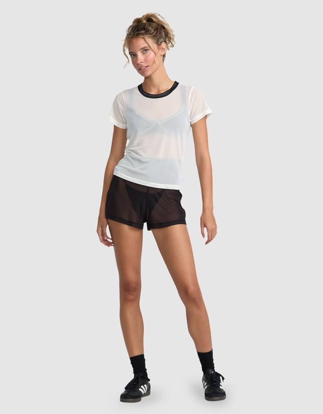 RVCA - Womens Aren Mesh Baby T-Shirt
