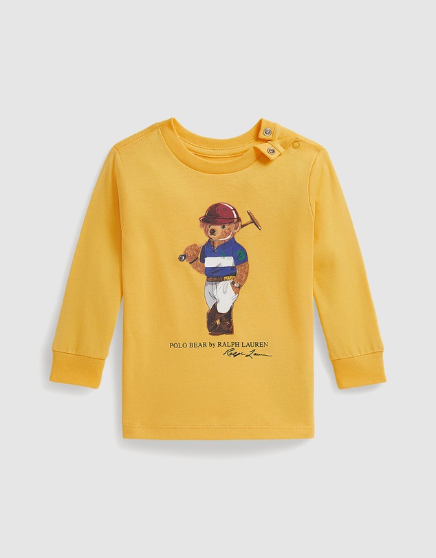 Polo Ralph Lauren - Polo Bear Cotton Long-Sleeve Tee - Babies
