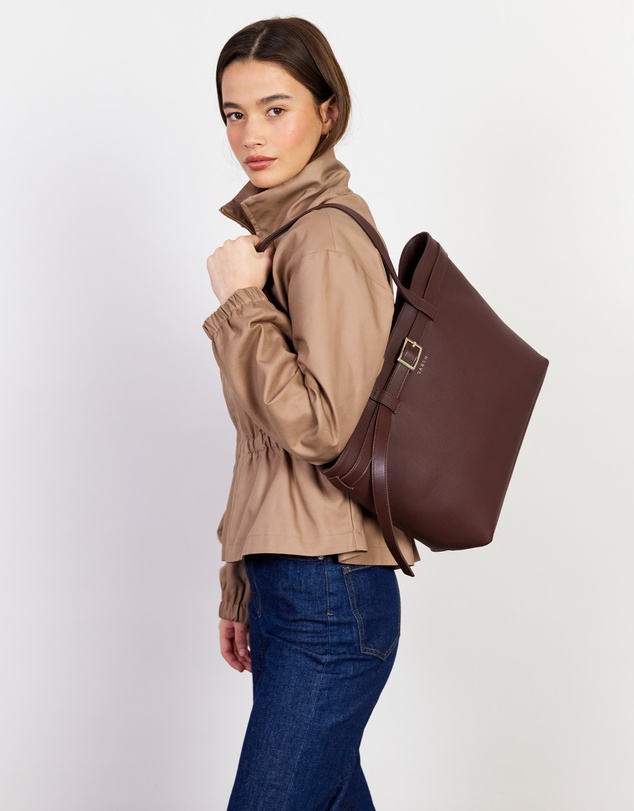 SABEN - Tabby Shoulder Bag Espresso + Bronze