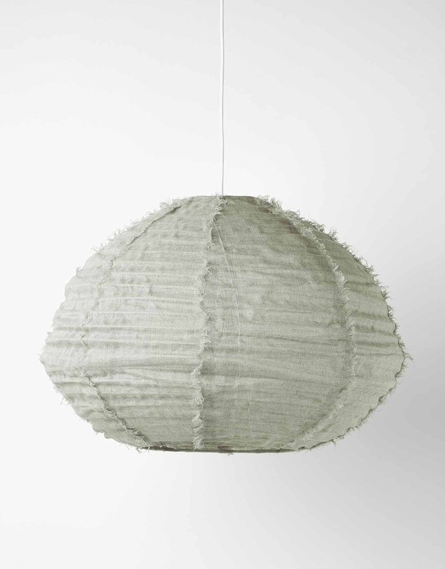 Aura Home - Cloud Fringed Linen Oval Pendant Shade