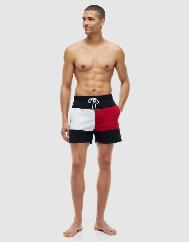 Tommy Hilfiger - Classic Colour-Blocked Mid Length Swim Shorts