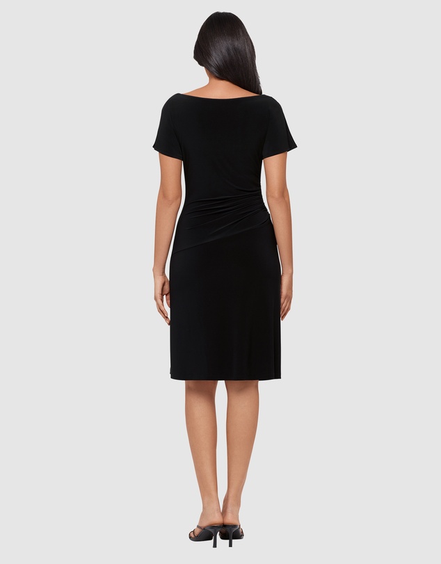 Miraclesuit Shapewear - Zari Knee-Length Flutter Sleeve Cowl Neck Shaping Dress