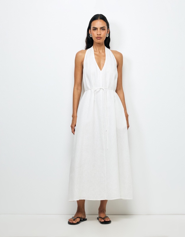 AERE - Loretta Linen Midi Dress