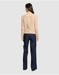 Honey and Beau - Biana Button Detail Jumper