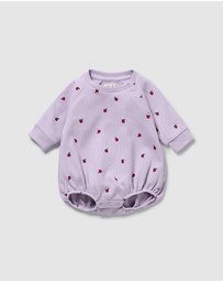 Wilson & Frenchy - Berry Plums Organic Waffle Bodysuit - Babies