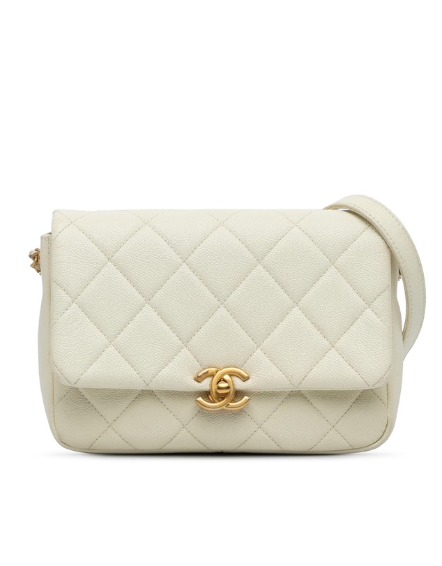 Pre-Loved by Azura Reborn - Pre-Loved Small Quilted Caviar Chain Melody Flap
