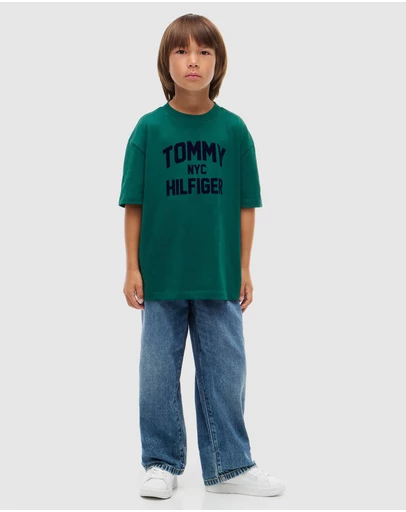 Tommy Hilfiger - Logo Jersey Crew Neck T-Shirt - Teens