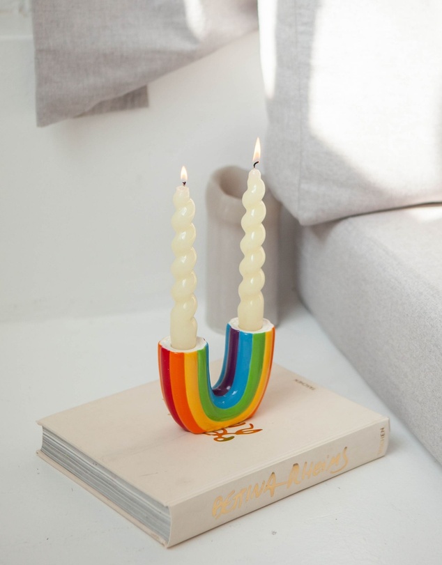 DOIY - Rainbow Candle Holder