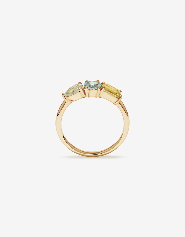 Michael Hill - Green Amethyst, Sky Blue Topaz & Lemon Quartz Multi-Gemstone Ring in 10kt Yellow Gold