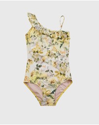 Aqua Blu Kids - Holly One Shoulder One Piece - Teens