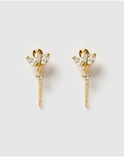 Izoa - Bronte Drop Stud Earrings