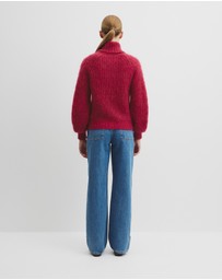 Country Road - Lofty Merino Wool Funnel Neck Knit