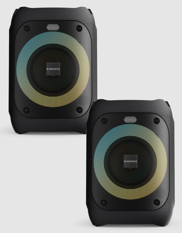 Majority - Majority PS100 - Bundled Party Speaker 40w Bluetooth Karaoke-DJ-Party-PA System - Black