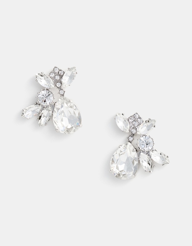Self Portrait - Multi Crystal Cluster Earrings