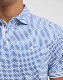 Oxford - Milo Print Jersey Polo With Pocket