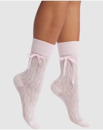 High Heel Jungle - Bella Satin Bow Socks