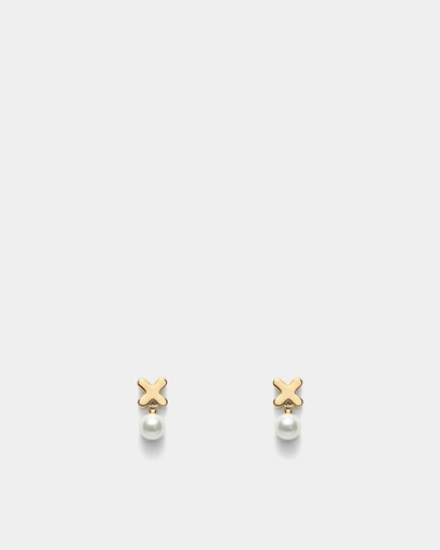 MIMCO - Essense Pearl Stud Earrings - Gold
