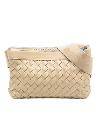 Pre-Loved by Azura Reborn - Pre-Loved Nappa Intrecciato Double Zip Crossbody