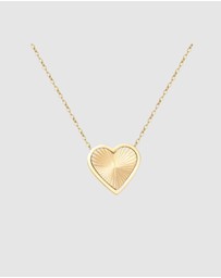 Chuchka - Amour Fluted Heart Necklace