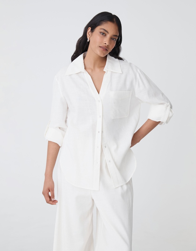 Forcast - Jazie Tencel Linen Tab Shirt