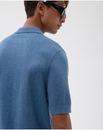 AERE - Silk Blend Textured Stripe Knit Shirt
