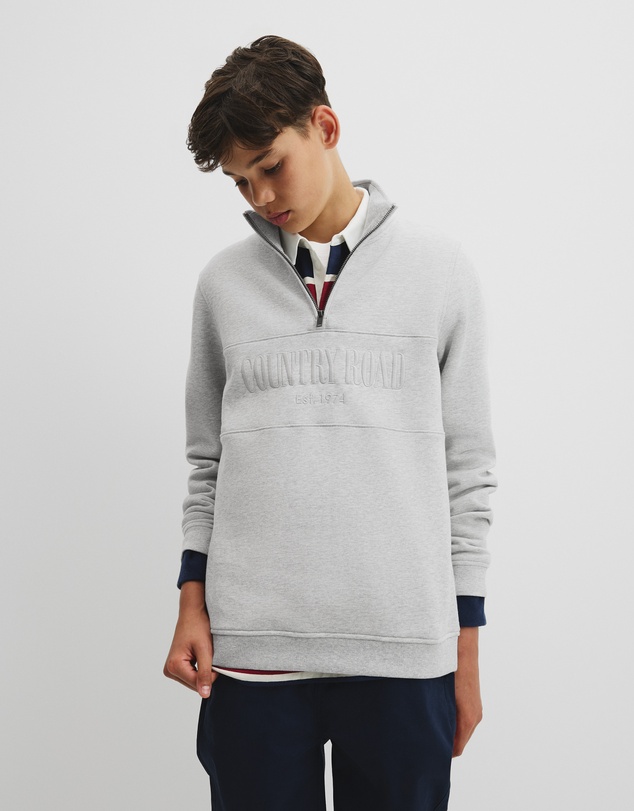 Country Road - Teen Australian Cotton Heritage Half Zip Sweat
